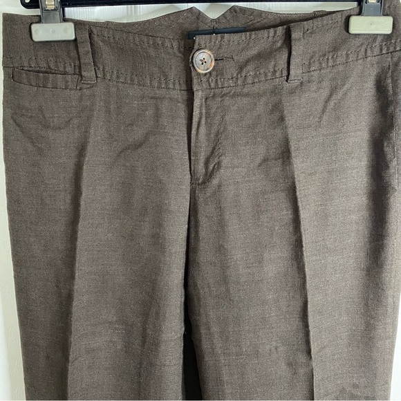 Banana Republic Linen blend Brown pants Stretch Comfy Office Casual Straight leg - Picture 4 of 14